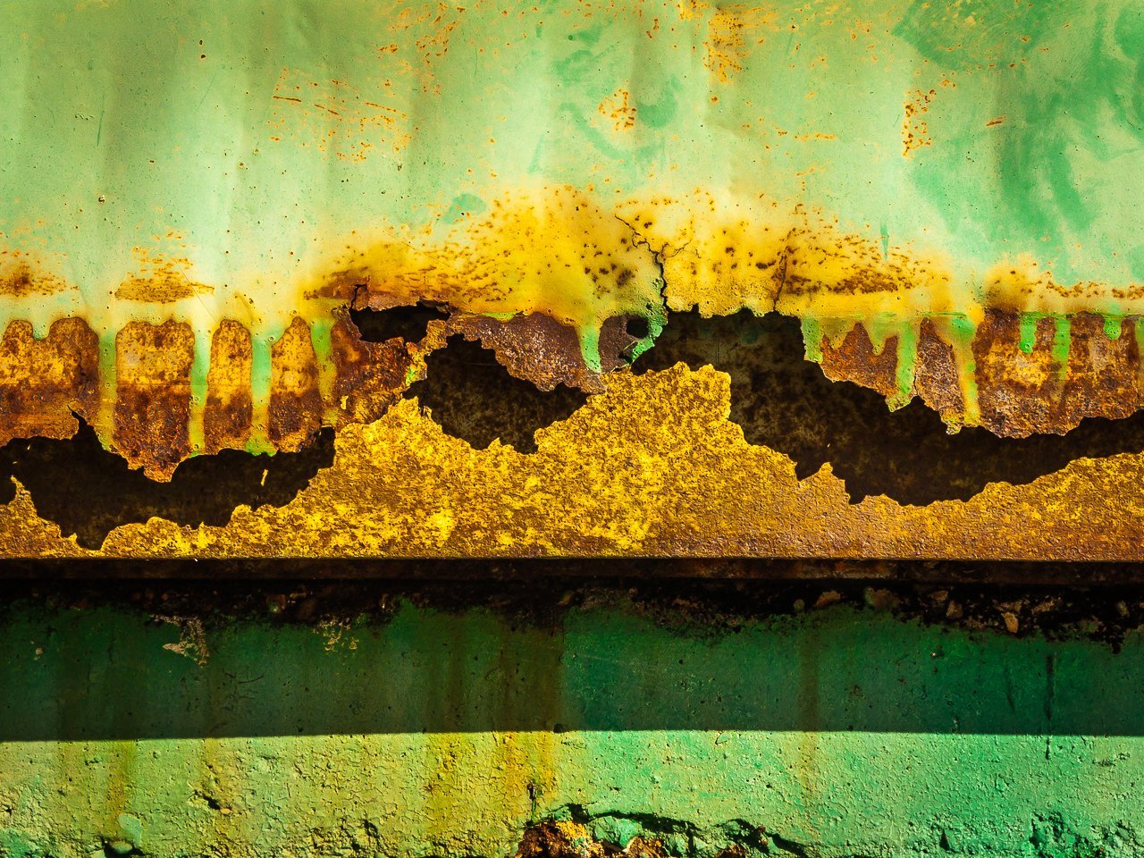 Paper Print Corroded Green