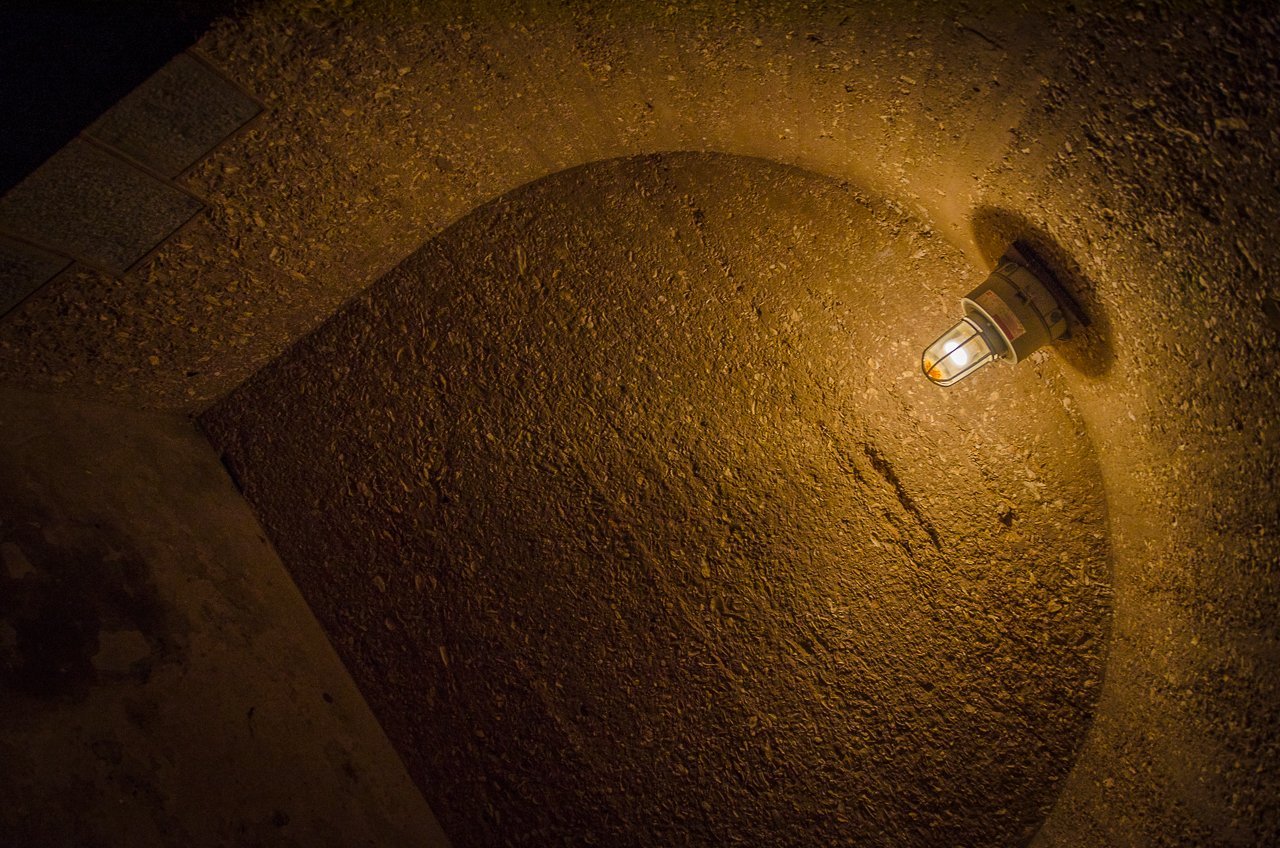 Paper Print Light in a Bunker