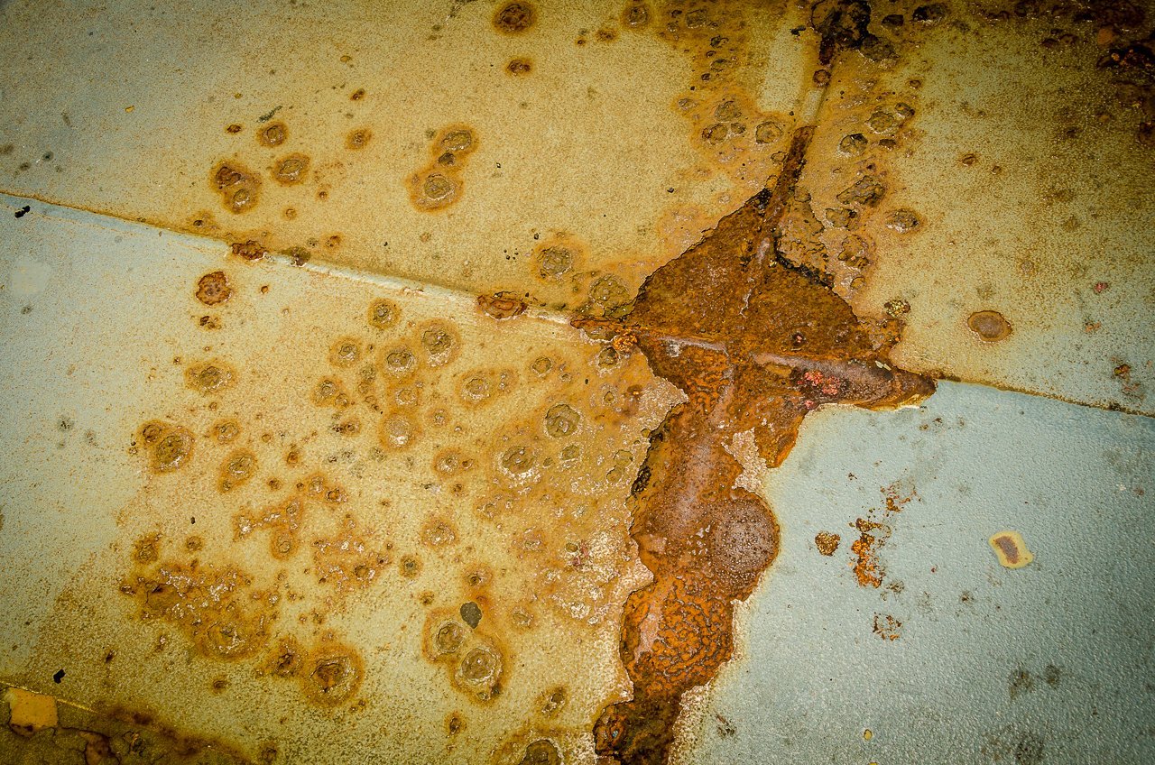 Paper Print Rusted Deck Plates